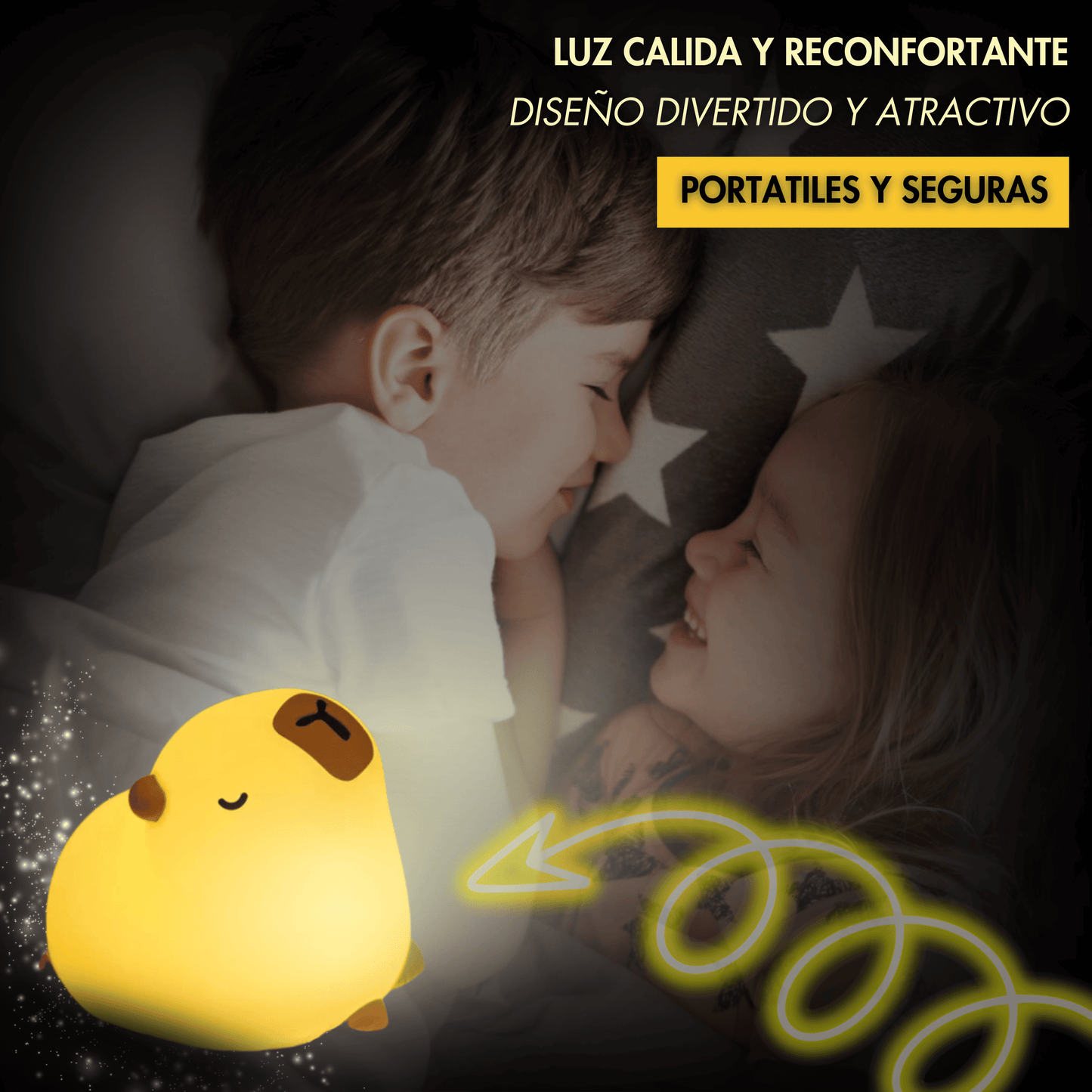 Capibara Chill – Luz Nocturna Antiestrés para Regalar