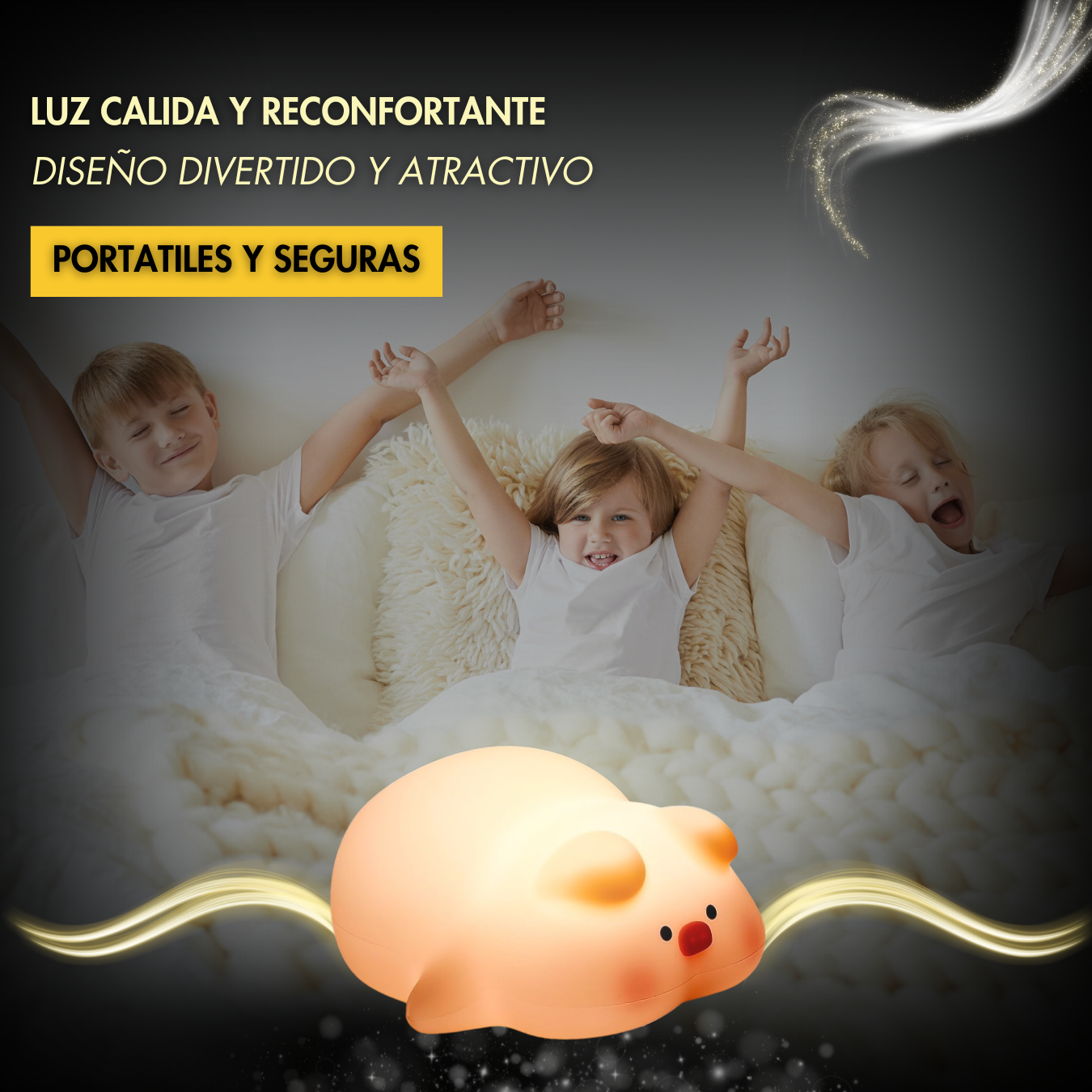 Porky Brillito – Lámpara LED de Cerdito para Dormir